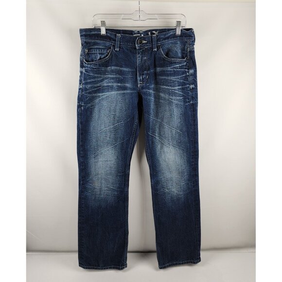 Helix Jeans Mens 32x32 Blue N56 Slim Bootcut Denim - Picture 1 of 10